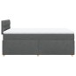 vidaXL Boxspringbett mit Matratze Dunkelgrau 120x200 cm Stoff vidaXL Boxspringbett mit Matratze Dunkelgrau 120x200 cm Stoff