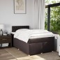 vidaXL Boxspringbett mit Matratze Dunkelbraun 120x200 cm Stoff vidaXL Boxspringbett mit Matratze Dunkelbraun 120x200 cm Stoff