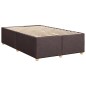 vidaXL Boxspringbett mit Matratze Dunkelbraun 120x200 cm Stoff vidaXL Boxspringbett mit Matratze Dunkelbraun 120x200 cm Stoff