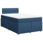 vidaXL Boxspringbett mit Matratze Blau 120x200 cm Stoff vidaXL Boxspringbett mit Matratze Blau 120x200 cm Stoff