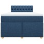 vidaXL Boxspringbett mit Matratze Blau 120x200 cm Stoff vidaXL Boxspringbett mit Matratze Blau 120x200 cm Stoff