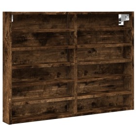 vidaXL Vitrinenschrank Räuchereiche 80x8,5x58 cm Holzwerkstoff