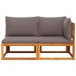 vidaXL Gartensofa mit Kissen 2-Sitzer Massivholz Akazie vidaXL Gartensofa mit Kissen 2-Sitzer Massivholz Akazie