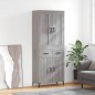 Highboard Grau Sonoma 69,5x34x180 cm Holzwerkstoff Highboard Grau Sonoma 69,5x34x180 cm Holzwerkstoff