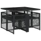vidaXL 5-tlg. Garten-Essgruppe mit Kissen Schwarz Poly Rattan vidaXL 5-tlg. Garten-Essgruppe mit Kissen Schwarz Poly Rattan