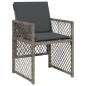 vidaXL 5-tlg. Garten-Essgruppe mit Kissen Grau Poly Rattan vidaXL 5-tlg. Garten-Essgruppe mit Kissen Grau Poly Rattan