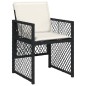 vidaXL 5-tlg. Garten-Essgruppe mit Kissen Schwarz Poly Rattan vidaXL 5-tlg. Garten-Essgruppe mit Kissen Schwarz Poly Rattan