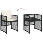 vidaXL 5-tlg. Garten-Essgruppe mit Kissen Schwarz Poly Rattan vidaXL 5-tlg. Garten-Essgruppe mit Kissen Schwarz Poly Rattan