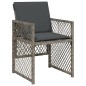 vidaXL 9-tlg. Garten-Essgruppe mit Kissen Grau Poly Rattan vidaXL 9-tlg. Garten-Essgruppe mit Kissen Grau Poly Rattan