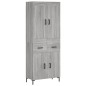Highboard Grau Sonoma 69,5x34x180 cm Holzwerkstoff Highboard Grau Sonoma 69,5x34x180 cm Holzwerkstoff