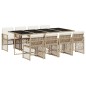 vidaXL 9-tlg. Garten-Essgruppe mit Kissen Beige Poly Rattan vidaXL 9-tlg. Garten-Essgruppe mit Kissen Beige Poly Rattan