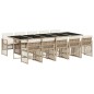 vidaXL 11-tlg. Garten-Essgruppe mit Kissen Beige Poly Rattan vidaXL 11-tlg. Garten-Essgruppe mit Kissen Beige Poly Rattan