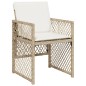 vidaXL 11-tlg. Garten-Essgruppe mit Kissen Beige Poly Rattan vidaXL 11-tlg. Garten-Essgruppe mit Kissen Beige Poly Rattan