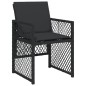 vidaXL 13-tlg. Garten-Essgruppe mit Kissen Schwarz Poly Rattan vidaXL 13-tlg. Garten-Essgruppe mit Kissen Schwarz Poly Rattan
