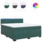 vidaXL Boxspringbett mit Matratze Dunkelgrün 200x200 cm Samt vidaXL Boxspringbett mit Matratze Dunkelgrün 200x200 cm Samt