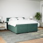 vidaXL Boxspringbett mit Matratze Dunkelgrün 200x200 cm Samt vidaXL Boxspringbett mit Matratze Dunkelgrün 200x200 cm Samt