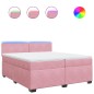 vidaXL Boxspringbett mit Matratze Rosa 200x200 cm Samt vidaXL Boxspringbett mit Matratze Rosa 200x200 cm Samt