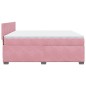 vidaXL Boxspringbett mit Matratze Rosa 200x200 cm Samt vidaXL Boxspringbett mit Matratze Rosa 200x200 cm Samt