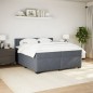 vidaXL Boxspringbett mit Matratze Dunkelgrau 200x200 cm Samt vidaXL Boxspringbett mit Matratze Dunkelgrau 200x200 cm Samt