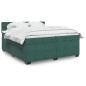 vidaXL Boxspringbett mit Matratze Dunkelgrün 200x200 cm Samt vidaXL Boxspringbett mit Matratze Dunkelgrün 200x200 cm Samt