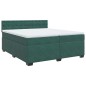 vidaXL Boxspringbett mit Matratze Dunkelgrün 200x200 cm Samt vidaXL Boxspringbett mit Matratze Dunkelgrün 200x200 cm Samt
