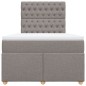 vidaXL Boxspringbett mit Matratze Taupe 120x200 cm Stoff vidaXL Boxspringbett mit Matratze Taupe 120x200 cm Stoff