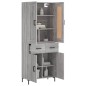 Highboard Grau Sonoma 69,5x34x180 cm Holzwerkstoff Highboard Grau Sonoma 69,5x34x180 cm Holzwerkstoff