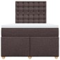 vidaXL Boxspringbett mit Matratze Dunkelbraun 120x200 cm Stoff vidaXL Boxspringbett mit Matratze Dunkelbraun 120x200 cm Stoff