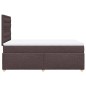 vidaXL Boxspringbett mit Matratze Dunkelbraun 120x200 cm Stoff vidaXL Boxspringbett mit Matratze Dunkelbraun 120x200 cm Stoff