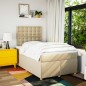 vidaXL Boxspringbett mit Matratze Creme 120x200 cm Stoff vidaXL Boxspringbett mit Matratze Creme 120x200 cm Stoff