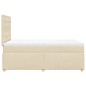 vidaXL Boxspringbett mit Matratze Creme 120x200 cm Stoff vidaXL Boxspringbett mit Matratze Creme 120x200 cm Stoff