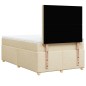 vidaXL Boxspringbett mit Matratze Creme 120x200 cm Stoff vidaXL Boxspringbett mit Matratze Creme 120x200 cm Stoff