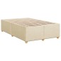 vidaXL Boxspringbett mit Matratze Creme 120x200 cm Stoff vidaXL Boxspringbett mit Matratze Creme 120x200 cm Stoff
