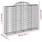 vidaXL Gabionen mit Hochbogen 25Stk. 200x30x140/160cm Verzinktes Eisen vidaXL Gabionen mit Hochbogen 25Stk. 200x30x140/160cm Verzinktes Eisen
