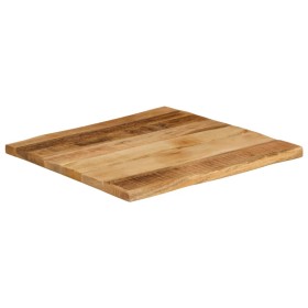 vidaXL Tischplatte mit Baumkante 40x40x2,5 cm Raues Mango Massivholz