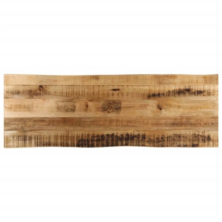 vidaXL Tischplatte mit Baumkante 140x40x2,5 cm Raues Mango Massivholz