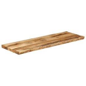 vidaXL Tischplatte mit Baumkante 140x40x2,5 cm Raues Mango Massivholz