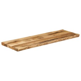 vidaXL Tischplatte mit Baumkante 110x40x2,5 cm Raues Mango Massivholz