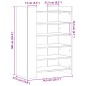 vidaXL Schuhschrank Räuchereiche 74,5x37,5x100 cm Holzwerkstoff vidaXL Schuhschrank Räuchereiche 74,5x37,5x100 cm Holzwerkstoff