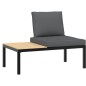 vidaXL 4-tlg. Garten-Sofagarnitur mit Kissen Schwarz Aluminium vidaXL 4-tlg. Garten-Sofagarnitur mit Kissen Schwarz Aluminium