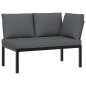 vidaXL 7-tlg. Garten-Sofagarnitur mit Kissen Schwarz Aluminium vidaXL 7-tlg. Garten-Sofagarnitur mit Kissen Schwarz Aluminium