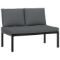 vidaXL 7-tlg. Garten-Sofagarnitur mit Kissen Schwarz Aluminium vidaXL 7-tlg. Garten-Sofagarnitur mit Kissen Schwarz Aluminium