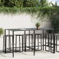 vidaXL Bartisch Schwarz 200x100x110 cm Pulverbeschichteter Stahl vidaXL Bartisch Schwarz 200x100x110 cm Pulverbeschichteter Stahl