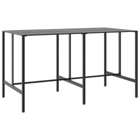 vidaXL Bartisch Schwarz 200x100x110 cm Pulverbeschichteter Stahl