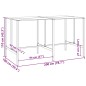 vidaXL Bartisch Schwarz 200x100x110 cm Pulverbeschichteter Stahl vidaXL Bartisch Schwarz 200x100x110 cm Pulverbeschichteter Stahl