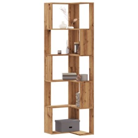 vidaXL Eck-Bücherregal 5 Böden Artisan-Eiche 50x50x179cm Holzwerkstoff