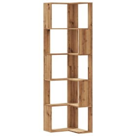 vidaXL Eck-Bücherregal 5 Böden Artisan-Eiche 50x50x179cm Holzwerkstoff