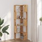 vidaXL Eck-Bücherregal 5 Böden Artisan-Eiche 50x50x179cm Holzwerkstoff vidaXL Eck-Bücherregal 5 Böden Artisan-Eiche 50x50x179cm Holzwerkstoff