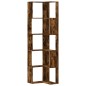 vidaXL Eck-Bücherregal 5 Böden Räuchereiche 50x50x179 cm Holzwerkstoff vidaXL Eck-Bücherregal 5 Böden Räuchereiche 50x50x179 cm Holzwerkstoff