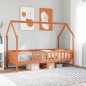 vidaXL Kinderbett Hausbett Wachsbraun 90x190 cm Massivholz Kiefer vidaXL Kinderbett Hausbett Wachsbraun 90x190 cm Massivholz Kiefer